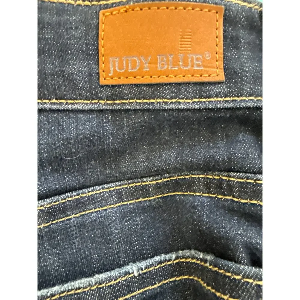 Judy Blue Flare Jeans Dark Wash Mid Rise Stretch 7 28 Classic Retro - Picture 8 of 9